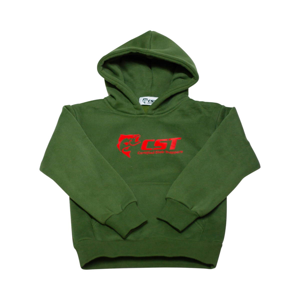 KIDS HOODIE [ARMY GREEN/RED]