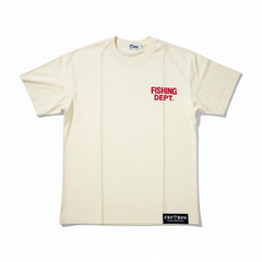 FISHING DEPT. OVERSIZED TEE PUFF PRINT  [CREAM/RED/BLACK]