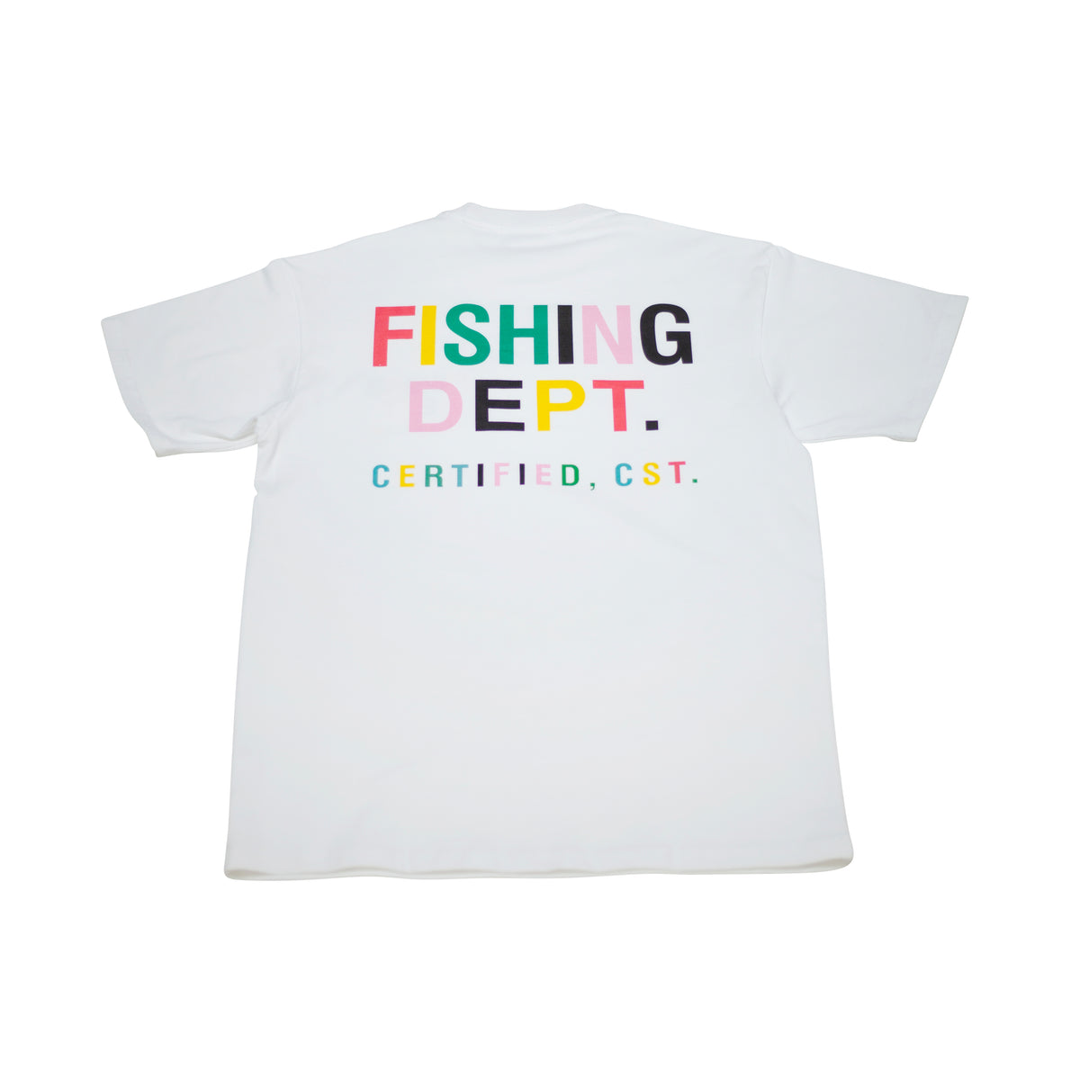 FISHING DEPT. OVERSIZED TEE [WHITE/RAINBOW]